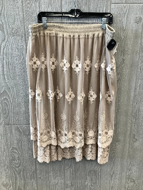 Tan Skirt Midi Indigo Soul, Size 20