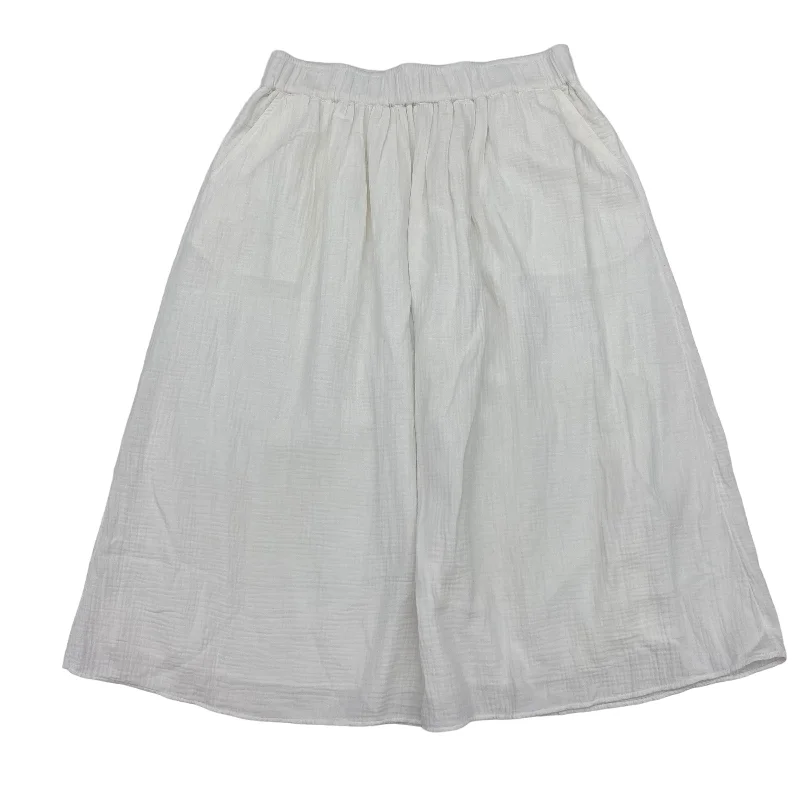 WHITE TALBOTS SKIRT MIDI, Size L