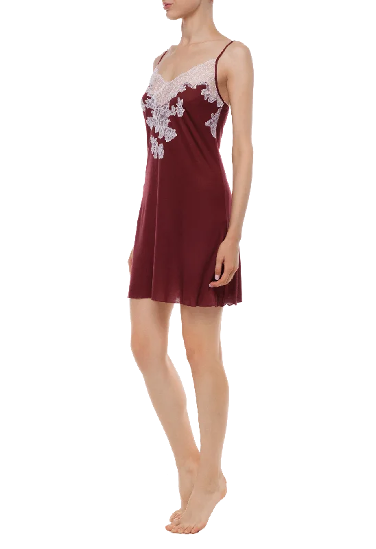 Meri lace-trimmed micromodal nightgown