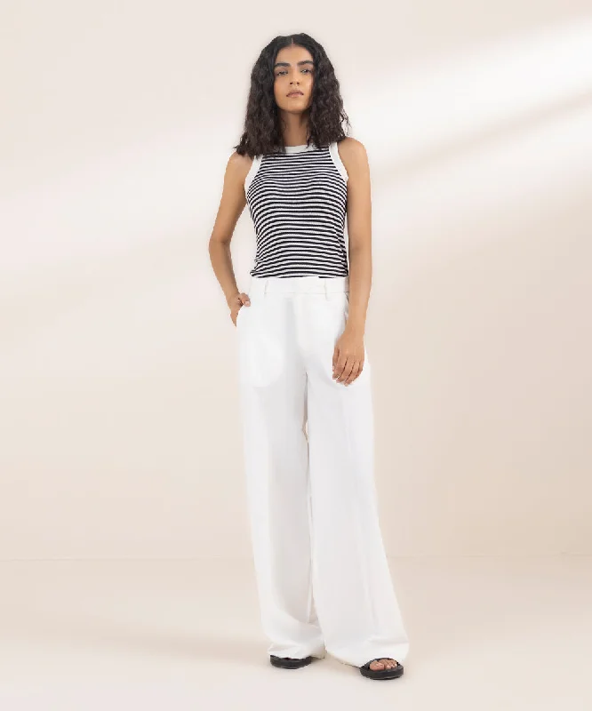 Tailored Wide Leg Trousers