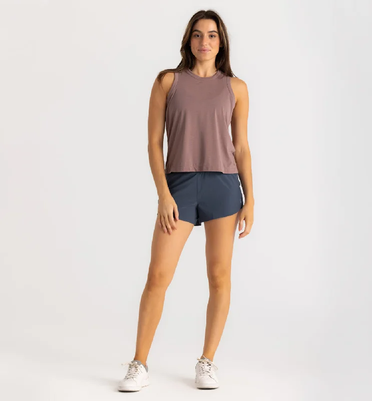 Women's Bamboo-Lined Active Breeze Short – 3"" - Blue Dusk II